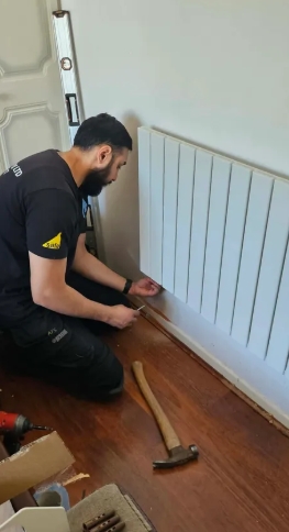 Engineer fitting radiator