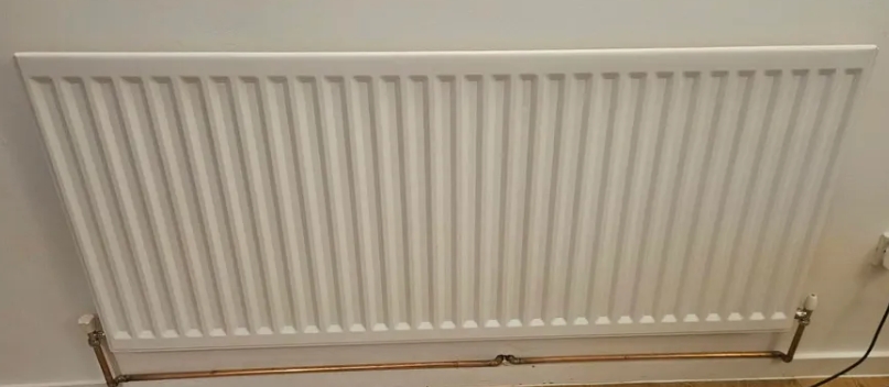 Panel radiator installed
